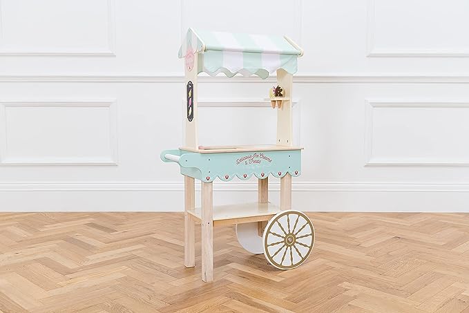 Educational Wooden Toy Role Play Ice Cream Trolley